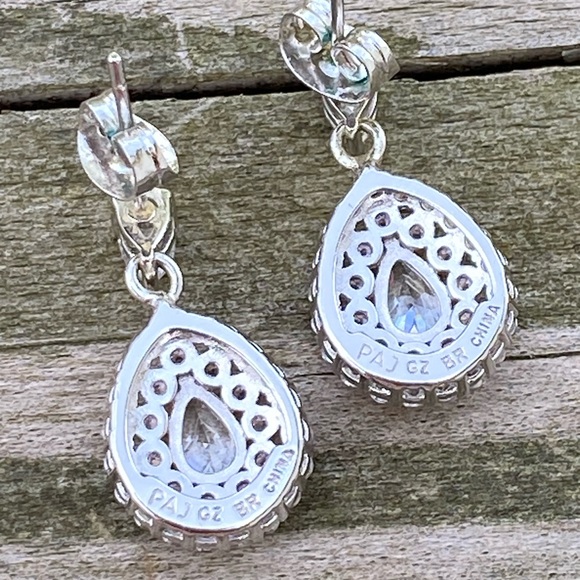 Genuine Crystal gold plated silver drop earrings Kohl’s Chrystina Rose - Picture 8 of 16